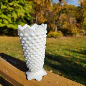 Vintage Fenton Milk Glass Vase